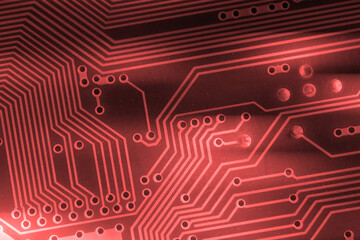 Microchip background - close-up of electronic circuit board