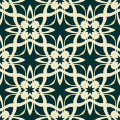 Seamless abstract tiled pattern web background, vintage symmetrical seamless pattern with waves