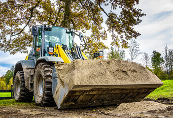 excavator at a construction site