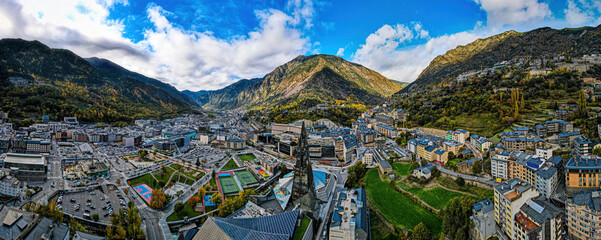 Aerial View Andorra Vella The