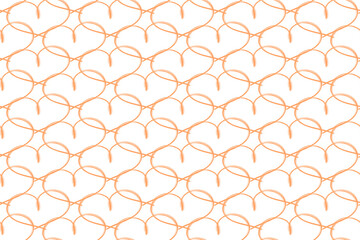 vector line pattern of hand-drawn red hearts