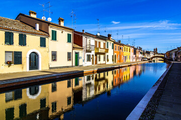 Fototapeta na wymiar famous old town of Comacchio in italy