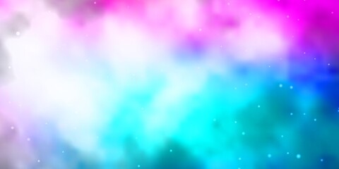 Fototapeta premium Light Multicolor vector layout with bright stars.