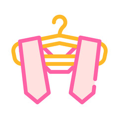 graduation stole color icon vector illustration sign