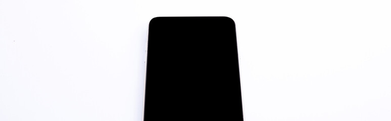 new modern black smnew modern black smartphone isolated on white background, close view artphone isolated on white background, close view . High quality photo