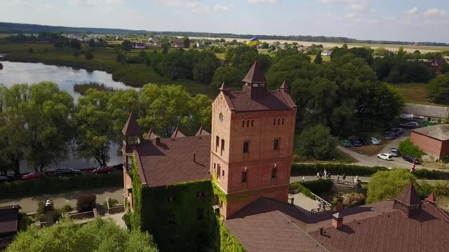 Aerial view of Historical and cultural complex Radomyshl Castle