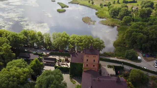 Aerial view of Historical and cultural complex Radomyshl Castle