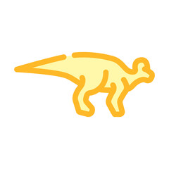 lambeosaurus dinosaur color icon vector illustration sign