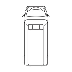 Ambulance car vector icon.Outline vector icon isolated on white background ambulance car.