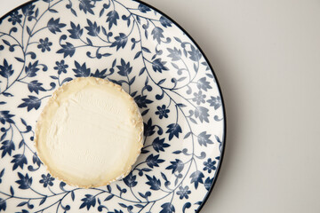 goat cheese on white background