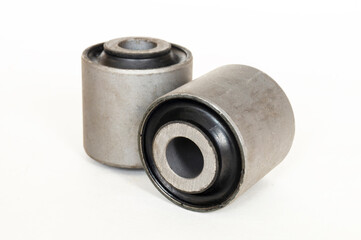 Silent block close-up insulated on light background