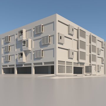 edificio de roma&ntilde;ach 7 y 61 en maqueta