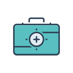 Color illustration  icon for aid 