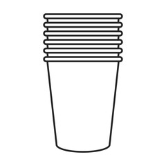 Cup vector icon.Realistic vector icon isolated on white background cup.