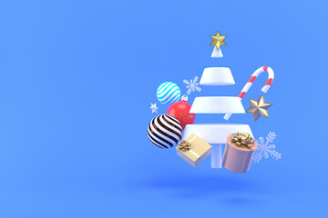 3d illustration for new year holidays and Christmas