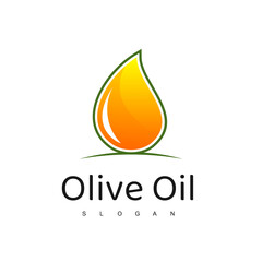 Olive Oil Logo With Droplet Symbol