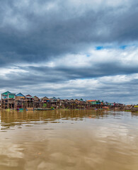 Floating village of Kampong Phluk in Cambodia