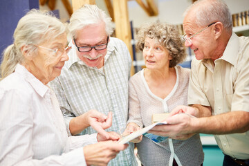 Senior group enjoys reading and learning