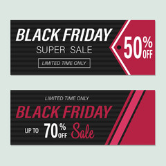 A set of Black Friday flyers for business, Commerce, promotion, and advertising. 