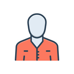 Color illustration icon for civilian