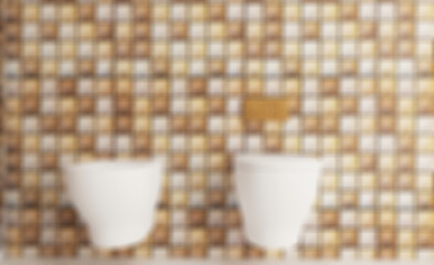 Clean and fresh bathroom with natural light. 3D rendering.. Abstract blur phototography