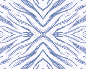 Seamless African Ornament. Abstract Zebra 