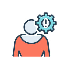 Color illustration icon for circumstance
