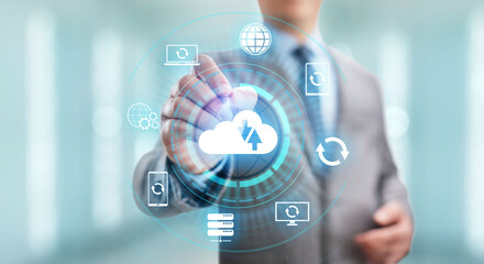 Backup Software Application Database internet technology concept.