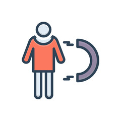 Color illustration icon for interested