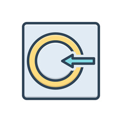Color illustration icon for internal