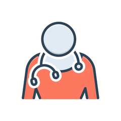 Color illustration icon for profession