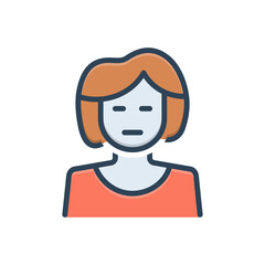 Color illustration icon for she daughter