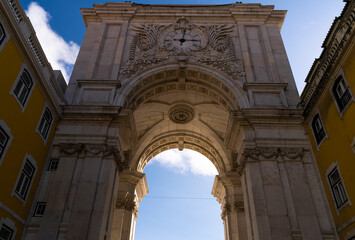 Arch building in the center of Lisbon