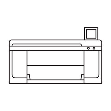 recommend clip art: Printer vector icon.Outline vector icon isolated on white background printer.