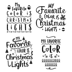 Fun Christmas calligraphy quotes set. Colorful typography designs for xmas decoration, cards, t shirts, mug, other prints with words and holiday elements. Stock vector lettering bundle isolated
