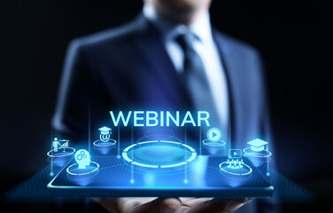 Webinar E-learning Online Seminar Education Business concept.