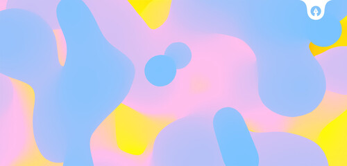 Abstract blurred color background. Trendy gradients. Vector illustration for advertising, marketing, presentation or screen. Fantasy digital art.