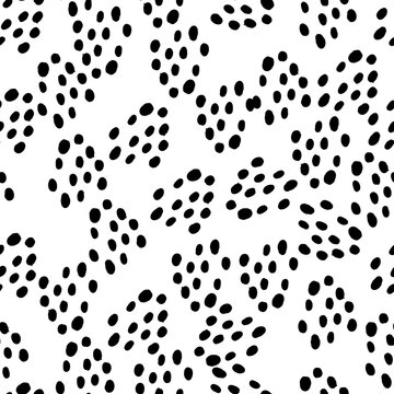 Vector seamless pattern black dots.