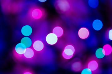 Christmass abstract bokeh background in colorful tones