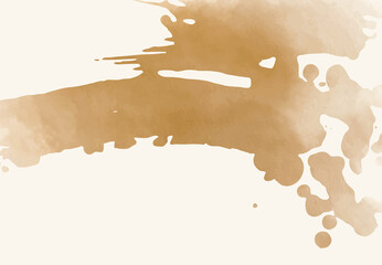 Abstract watercolor brush element on white background.