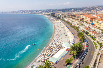 Fototapeta na wymiar Aerial view of Nice, French Riviera