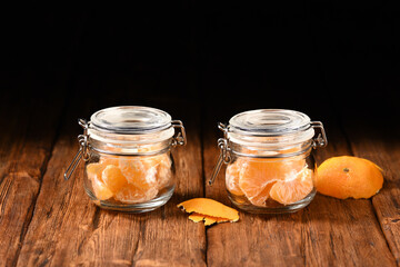 Preserving tangerines yourself, homemade preserves.