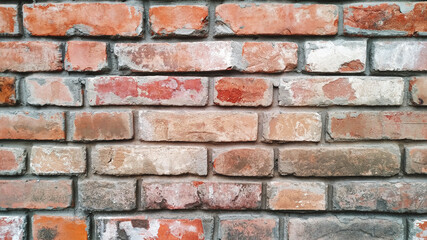 Weathered Shabby Painted Old Brick Wall Background Space Your Text