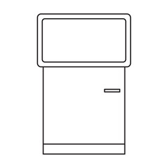 Terminal vector icon.Outline vector icon isolated on white background terminal.