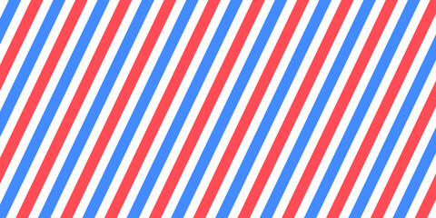 Seamless red and blue pattern abstract background with stripes. Barber line