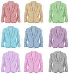 Professional blazer on white background