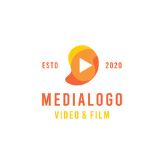 Media Player Technology Logo design Vector