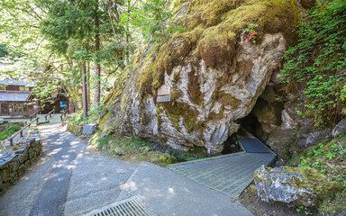 CAVE JUNCTION, OREGON, UNITED STATES - Sep 30, 2019: Cave entrance at Oregon Caves National Monument