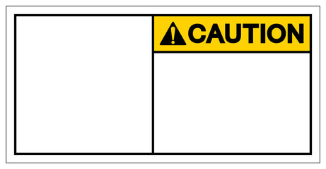 Background Caution Blank Symbol Sign,Vector Illustration, Isolate On White Background Label. EPS10