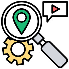 
Marketing symbol colored icon. Digital marketing campaign 
